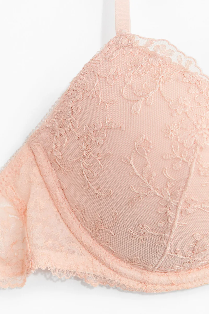 H&M Embroidered push-up bra